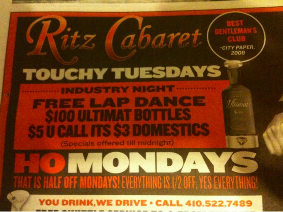 Ritz Cabaret Ad